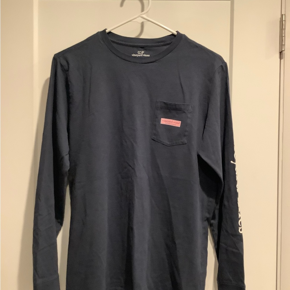 Vineyard Vines Christmas Dark Blue Long Sleeve Tee